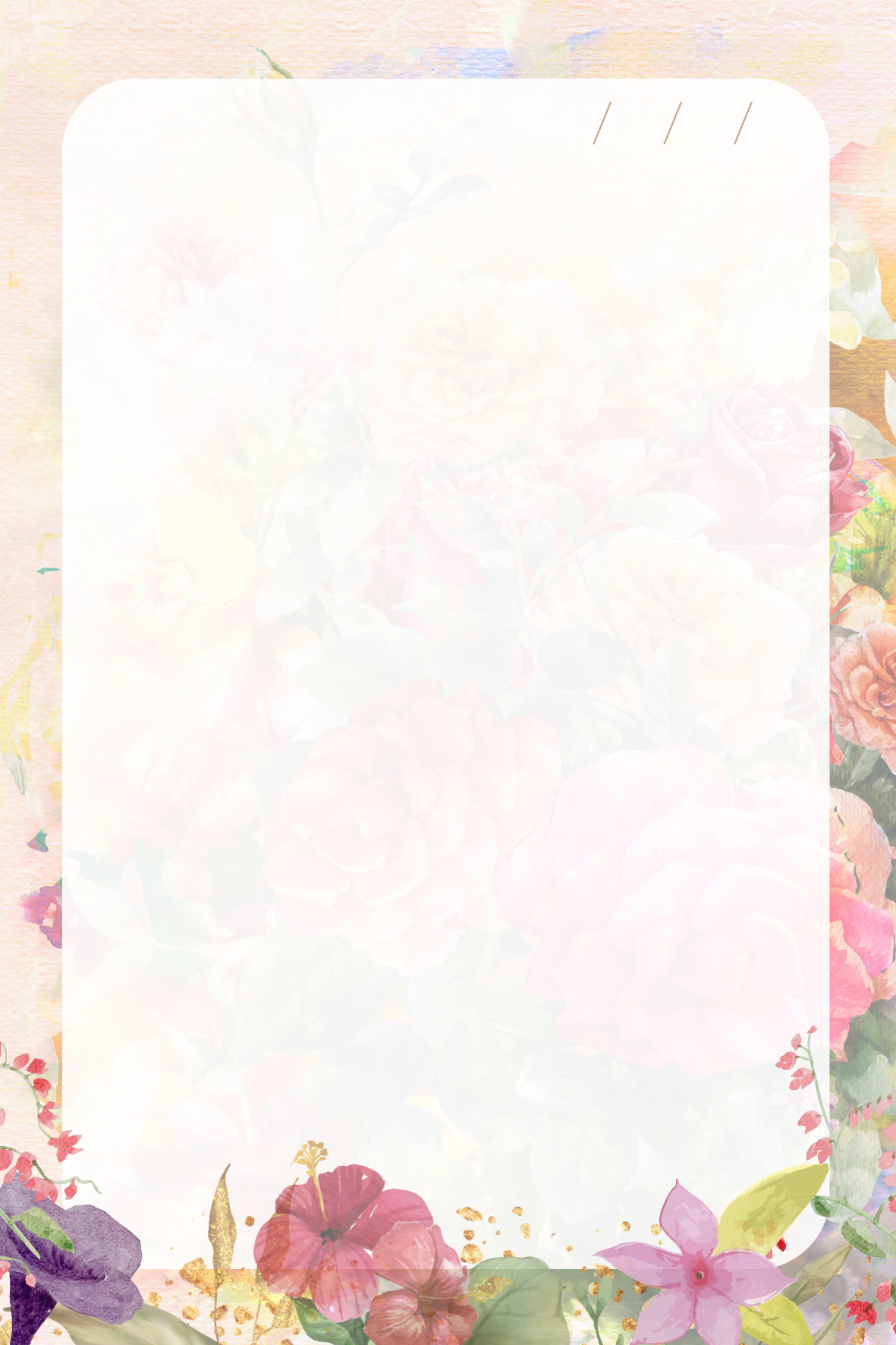 Hojas Decorativas (Digitales) Flores Paquete imprimible de 17 hojas