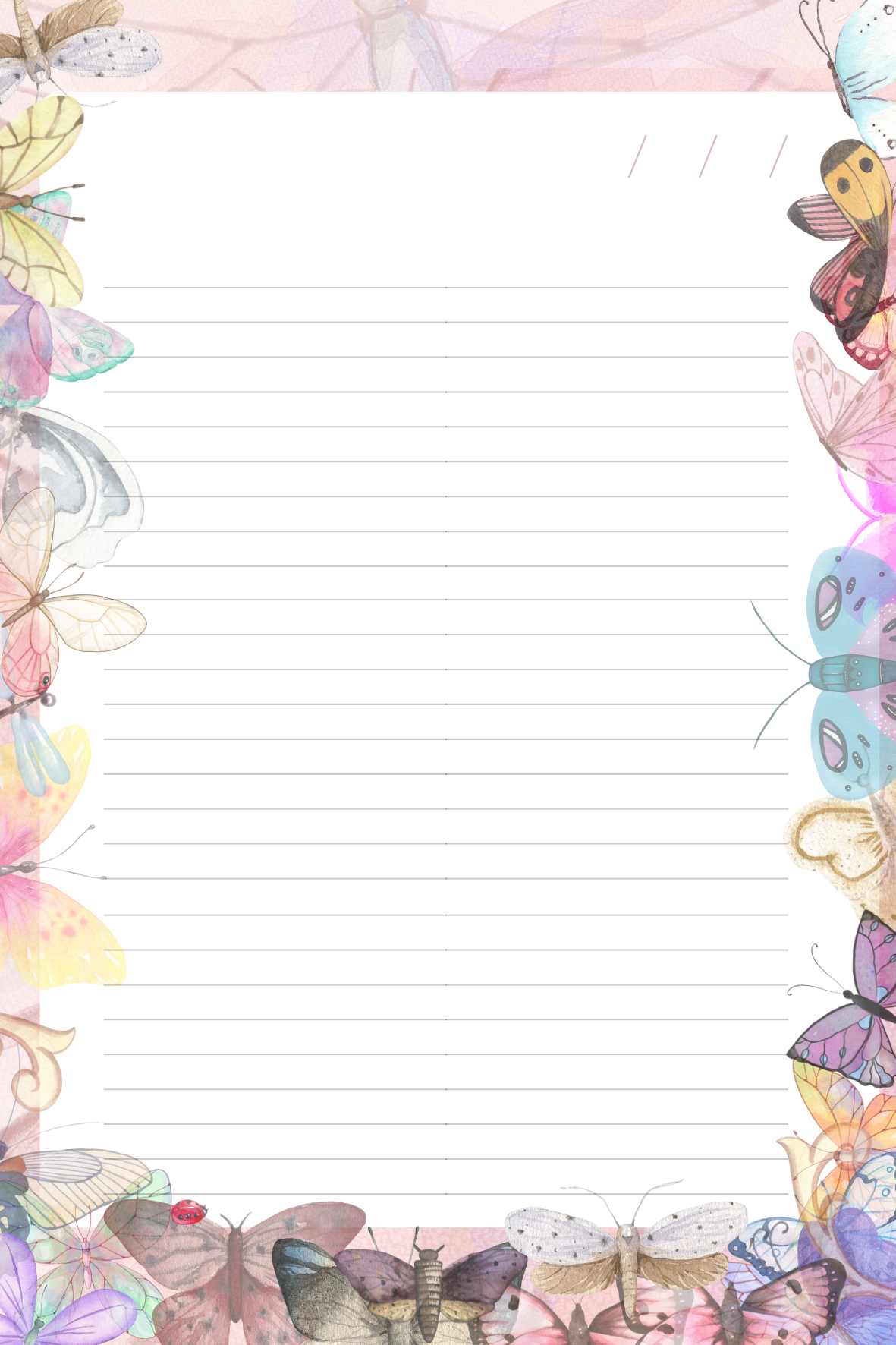 Hojas Decorativas (Digitales) Flores Paquete imprimible de 17 hojas