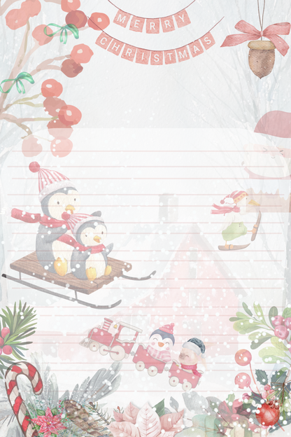 Hojas Decorativas (Digitales) Navidad Paquete imprimible de 5 hojas